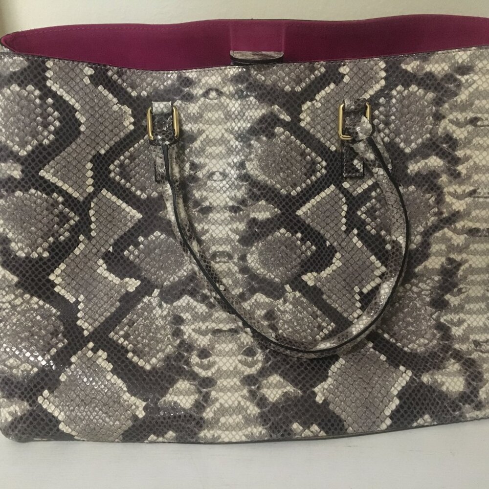 Stunning genuine leather statement tote bag by Alberto Di Canio Italy